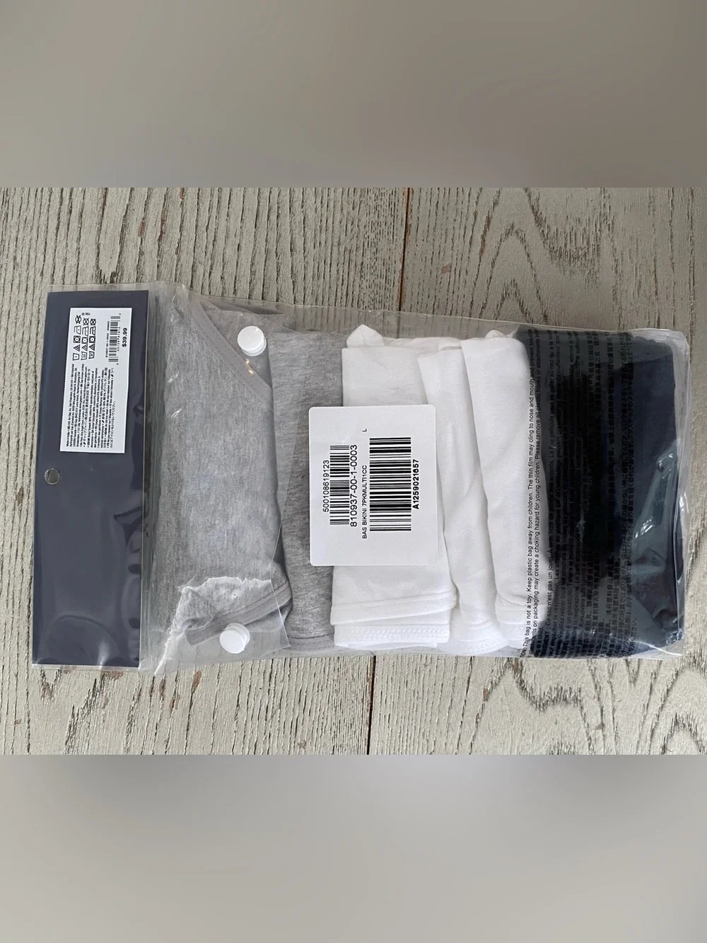 GAP Kids Bikini Briefs Pack - Gray, White & Black